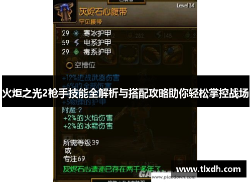 火炬之光2枪手技能全解析与搭配攻略助你轻松掌控战场